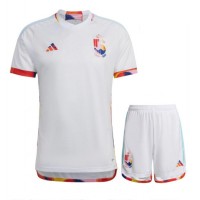 Camisa de Futebol Bélgica Equipamento Secundário Infantil Mundo 2022 Manga Curta (+ Calças curtas)